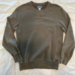 J. Crew Garment-dyed french terry crewneck sweatshirt GREEN AD306, XS